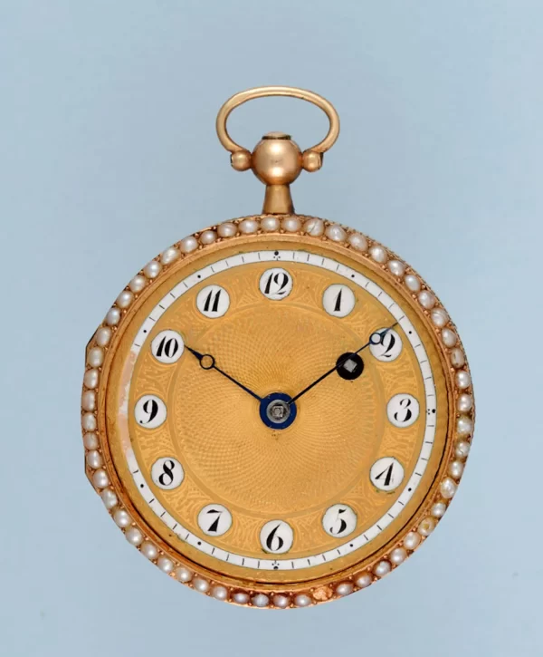 KLEIN GOLD AN ENAMEL VERGE POCKET WATCH 3