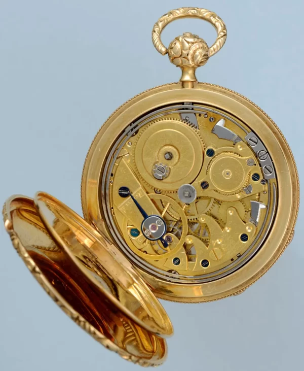 SMALL SWISS QUARTER REPEATING CYLINDER POCKET WATCH 2