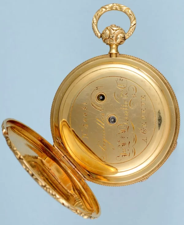 SMALL SWISS QUARTER REPEATING CYLINDER POCKET WATCH 3