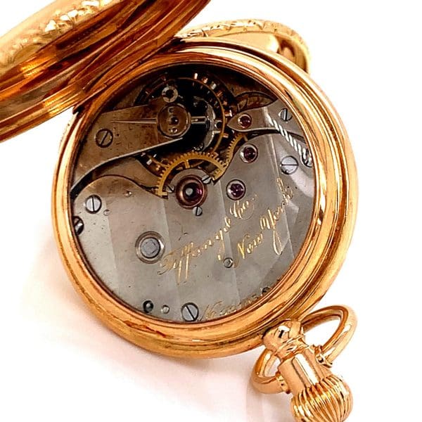 Tiffany Co. Gold Pocket Watch 9