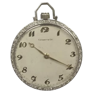 Tiffany   Company 1930s Art Deco Platinum and Diamond Pocket Watch 1 transformed