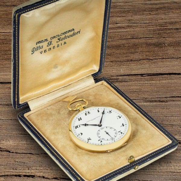 Vacheron Constantin 18ct Yellow Gold Keyless Lever Dress Pocket Watch C1920s 7
