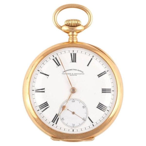 Vacheron Constantin a Fine and Large Yellow Gold Open Face Keyless Pocket Watch 3