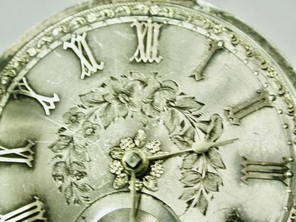 Victorian Silver Pocket Watch Dated 1862 Assayed in London 4
