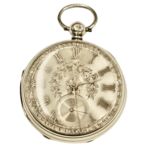 Victorian Silver Pocket Watch Dated 1862 Assayed in London 1 transformed