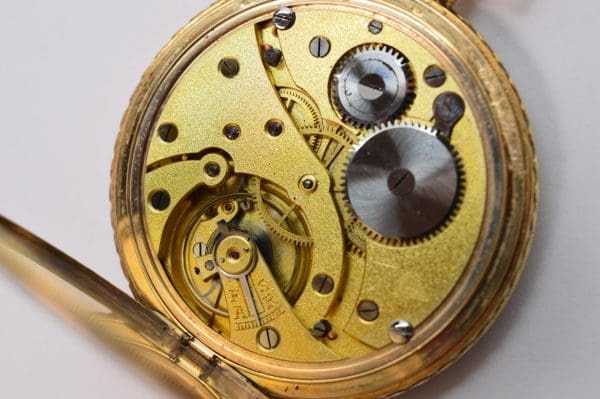 Vintage 14K Yellow Gold Vogt Pocket Watch 11