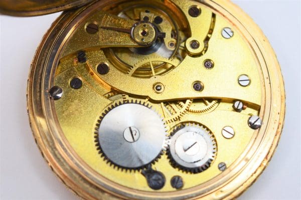 Vintage 14K Yellow Gold Vogt Pocket Watch 7