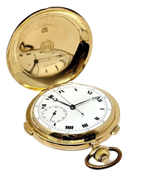 Vintage Paul Ditisheim 18 Karat Yellow Gold Pocket Watch Solvil Original Box 4