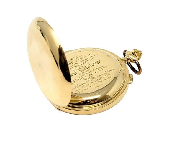 Vintage Paul Ditisheim 18 Karat Yellow Gold Pocket Watch Solvil Original Box 9