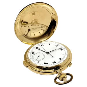 Vintage Paul Ditisheim 18 Karat Yellow Gold Pocket Watch  Solvil Original Box 1 transformed
