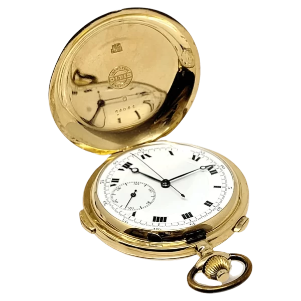 Vintage Paul Ditisheim 18 Karat Yellow Gold Pocket Watch  Solvil Original Box 1 transformed