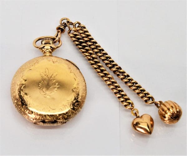 Waltham American Riverside Pocket Watch with Fob and Charms 5