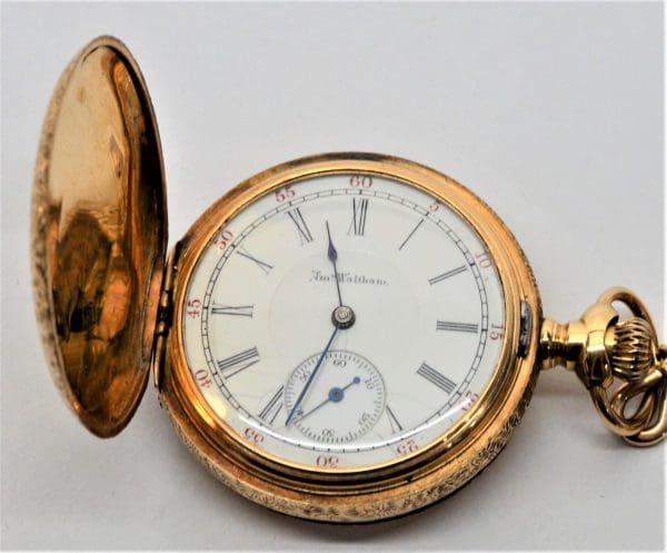 Waltham American Riverside Pocket Watch with Fob and Charms 6