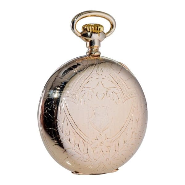 Waltham Yellow Gold Filled Art Nouveau Hunters Case Pocket Watch from 1905 6