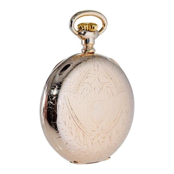 Waltham Yellow Gold Filled Art Nouveau Hunters Case Pocket Watch from 1905 7