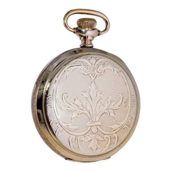 Waltham Yellow Gold Filled Art Nouveau Hunters Case Pocket Watch from 1906 8