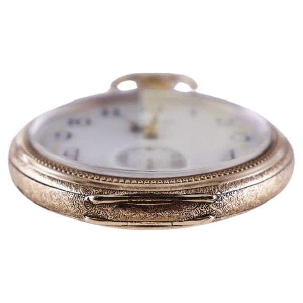 Waltham Yellow Gold Filled Open Faced Pocket Watch with enamel Dial from 1897 5