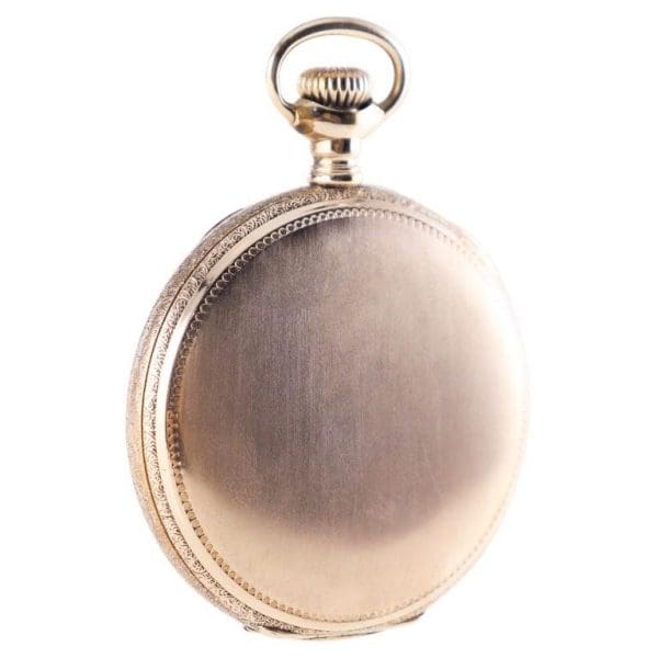 Waltham Yellow Gold Filled Open Faced Pocket Watch with enamel Dial from 1897 6
