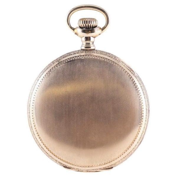 Waltham Yellow Gold Filled Open Faced Pocket Watch with enamel Dial from 1897 7