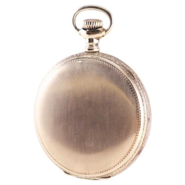 Waltham Yellow Gold Filled Open Faced Pocket Watch with enamel Dial from 1897 8