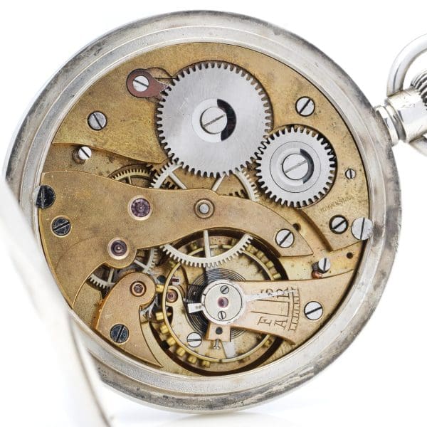 Wilsdorf Davis early Rolex sterling 925 silver round pocket watch 13