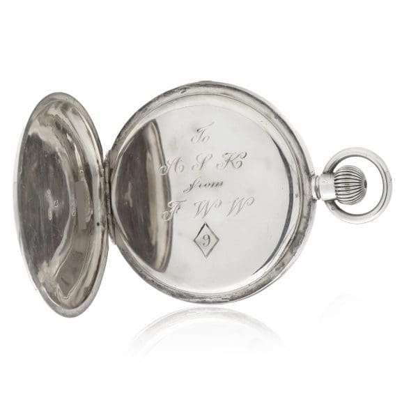 Wilsdorf Davis early Rolex sterling 925 silver round pocket watch 9