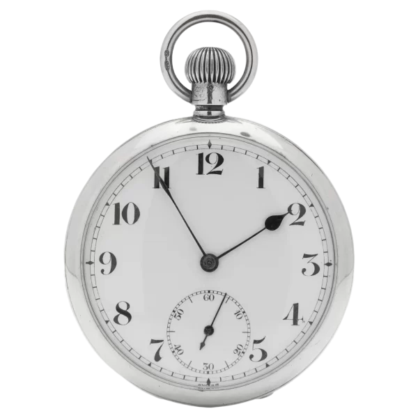 Wilsdorf   Davis  early Rolex  sterling 925 silver round pocket watch  1 transformed