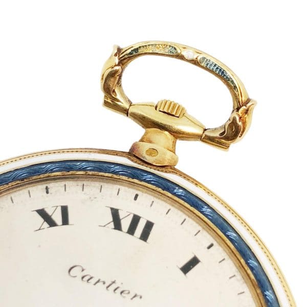 Cartier EWC Gold and Enamel 1920s Pocket Watch 4