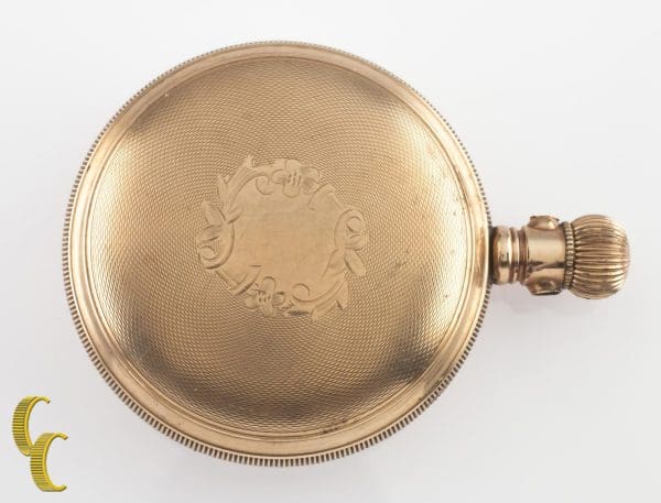 Антикварные карманные часы Elgin с открытым циферблатом, наполненные золотом, гр 27 15, драгоценный камень 3