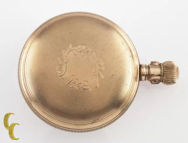 Elgin Antique Open Face Gold Filled Pocket Watch Gr 27 15 Jewel 3