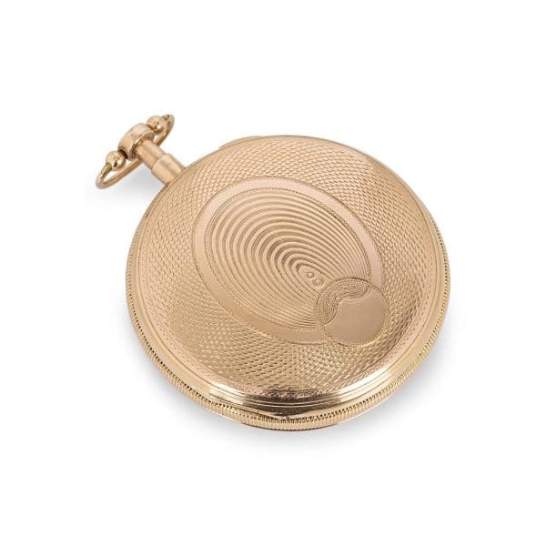 Franċiż Rose Gold Antique Verge Quarter Repeater Pocket Watch Painted Enamel Dial 4