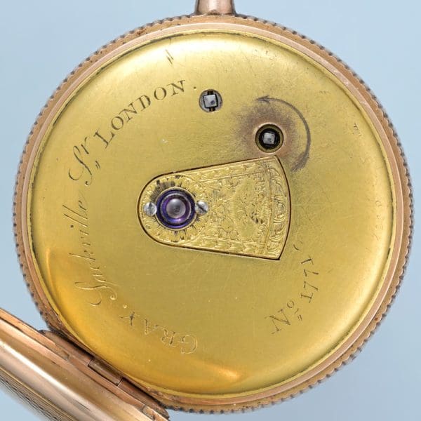GOLD ENGLISH CYLINDER WITH GOLD DIAL 4