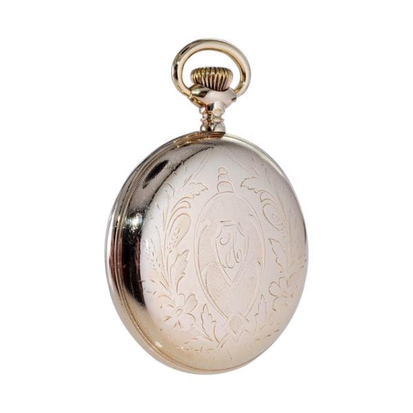 Hamilton Gold Filled Open Faced Pocket Watch with Kiln Fired Dial from 1916 5