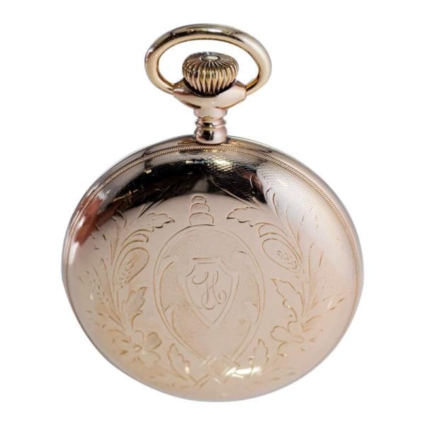 Hamilton Gold Filled Open Faced Pocket Watch with Kiln Fired Dial from 1916 7