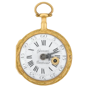 Honnore Lieutaud ta&#39; Marsilja Ġorġjan 18 Karat Gold Diamond Pocket Watch 1 trasformat