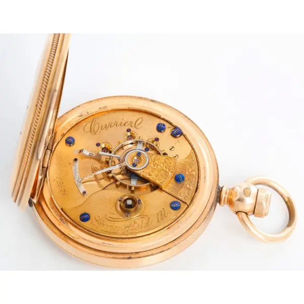 Illinois Watch Co. Currier Gold Filled Pocket Watch 8