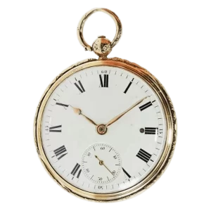 Jean Antoine Lepine Relógio de bolso francês com cilindro de rubi em ouro rosa por volta de 1780 1 transformado