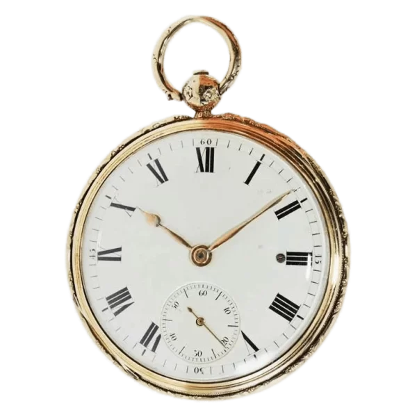 Jean Antoine Lepine Rose Gold Ruby Cylinder French Pocket Watch ประมาณปี 1780 1 ดัดแปลง