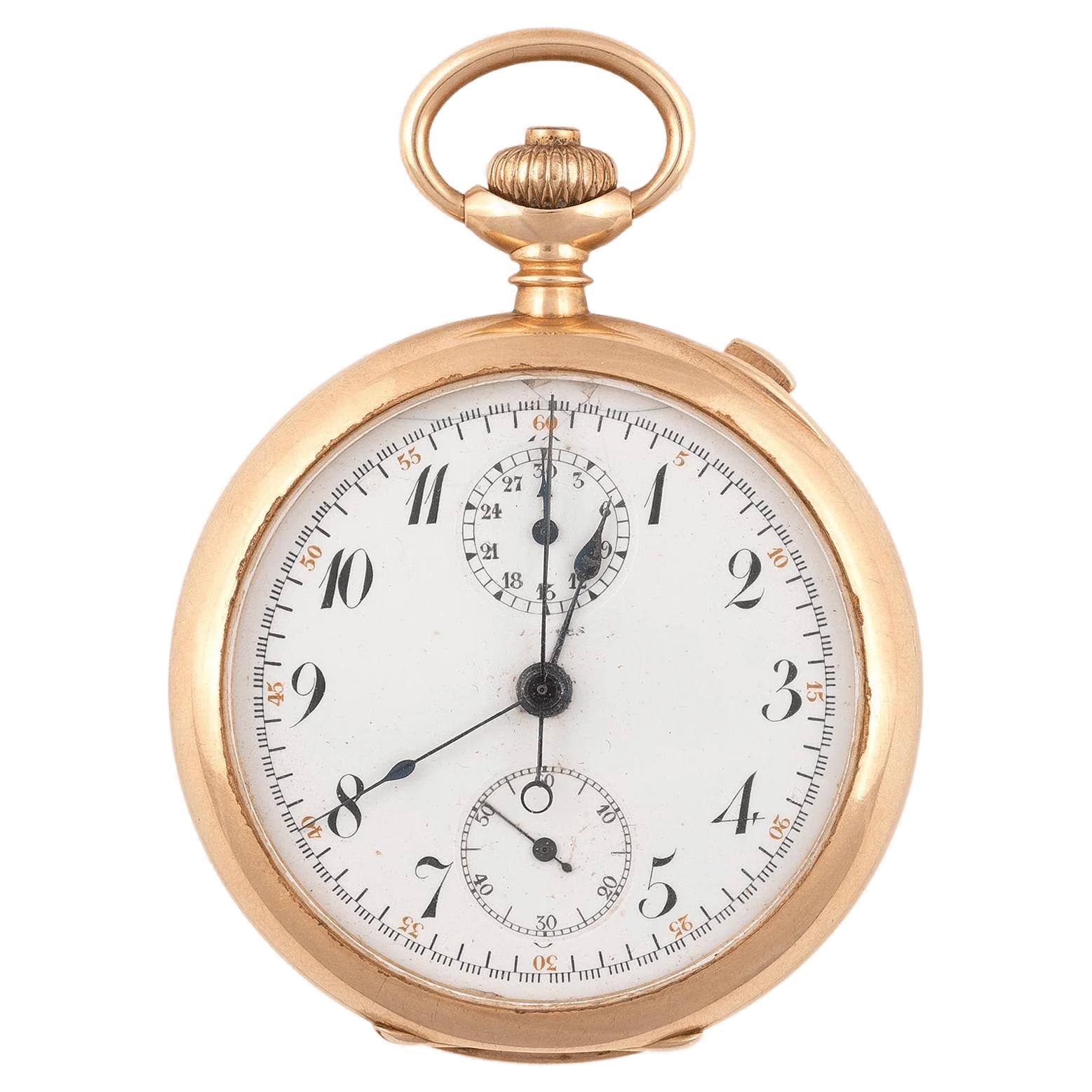Chronograph Pocket Watches: Their History and How They Work 1 - WatchMuseum.org Longines Gold Chronographe Rattrapante Made circa 1915 1 transformed