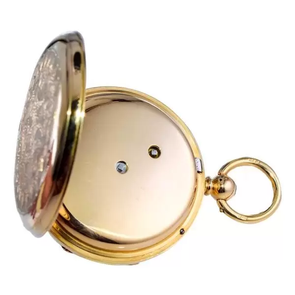 Rob Crook 18 Karat Yellow Gold Open Faced Keywind Pocket Watch circa 1845 15