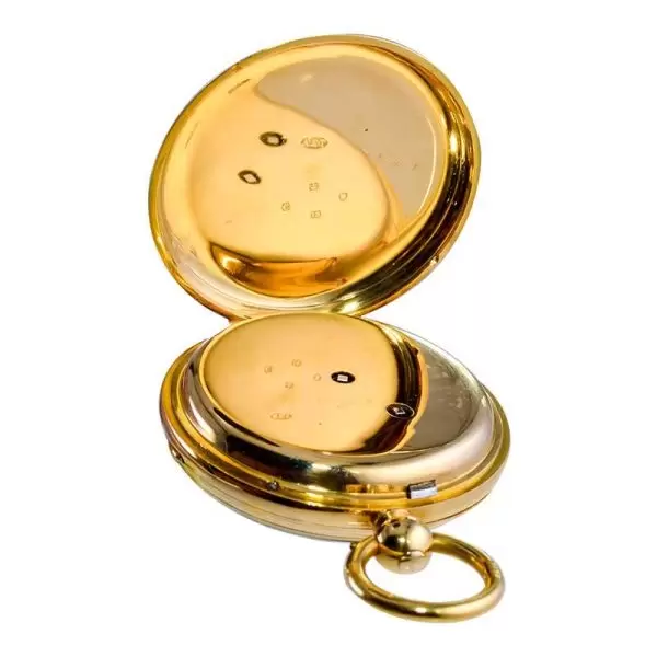 Rob Crook 18 Karat Yellow Gold Open Faced Keywind Pocket Watch circa 1845 8