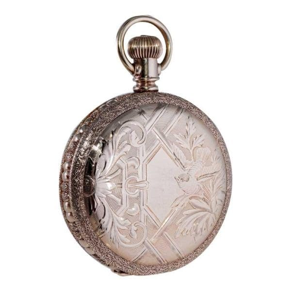 Waltham Yellow Gold Filled Art Nouveau Hunters Case Pocket Watch from 1893 2