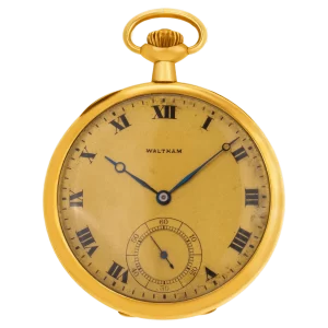 Waltham Pocket Watch Ref  337299 Waltham Riverside in 14k Yellow Gold 1 transformed
