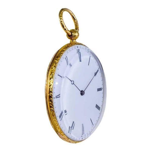 Gorini Cie. Relógio de bolso Keywind em ouro amarelo de 18 quilates por volta de 1840 3