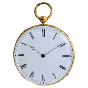 Карманные часы Gorini Cie из желтого золота 18 карат с ключевым заводом, около 1840-х годов 1 трансформированная