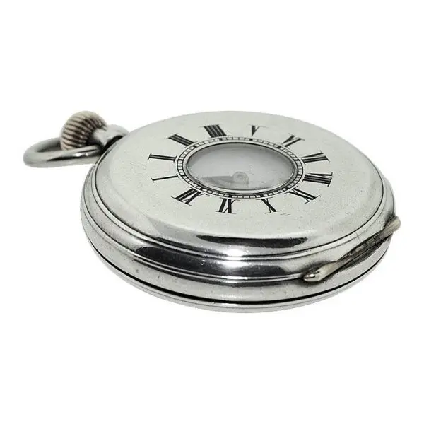 ساعة جيب JW Benson مصنوعة من الفضة الإسترلينية Half Hunters حوالي تسعينيات القرن التاسع عشر 3