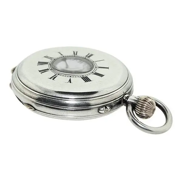 ساعة جيب JW Benson مصنوعة من الفضة الإسترلينية Half Hunters حوالي تسعينيات القرن التاسع عشر 4