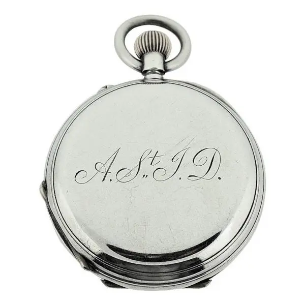 ساعة جيب JW Benson مصنوعة من الفضة الإسترلينية Half Hunters حوالي تسعينيات القرن التاسع عشر 5