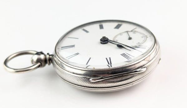 ساعة جيب من الفضة الإسترليني العتيقة، منتصف فيكتوريا 16