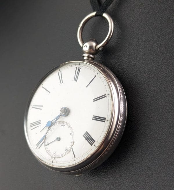 Антикварные карманные часы из стерлингового серебра, середина викторианской эпохи 5